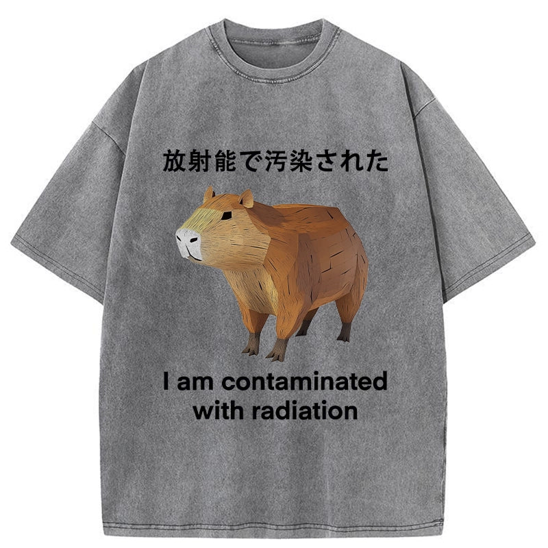 Capybara Contaminated By Radiation Washed T-Shirt