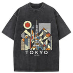 Tokyo 3D Architecture Washed T-Shirt
