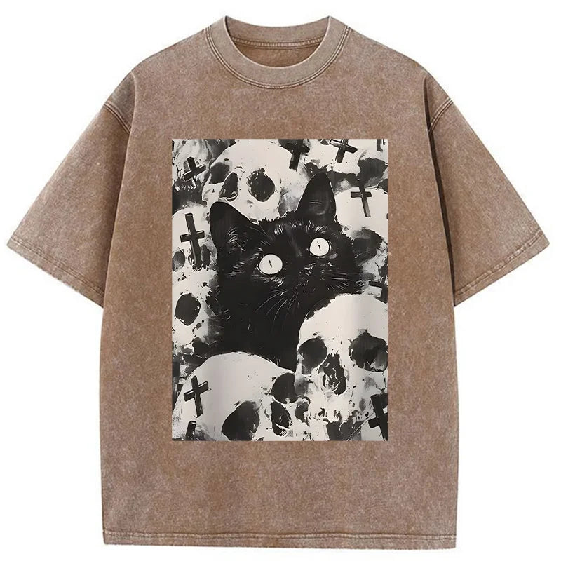 Desperate Cat Washed T-Shirt