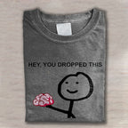 Spoof Print Casual Print T-shirt