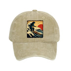 The Great Wave Washed Cap