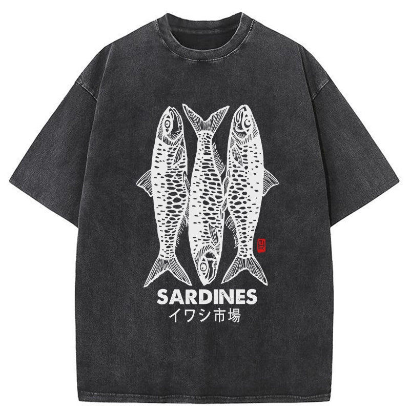 Sardines Market Washed T-Shirt