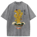 Unisex Ramen Surfing Washed T-Shirt