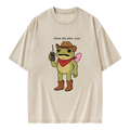 Unisex What The Plot Printed Washed Tee