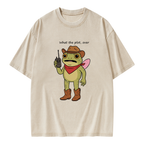 Unisex What The Plot Printed Washed Tee