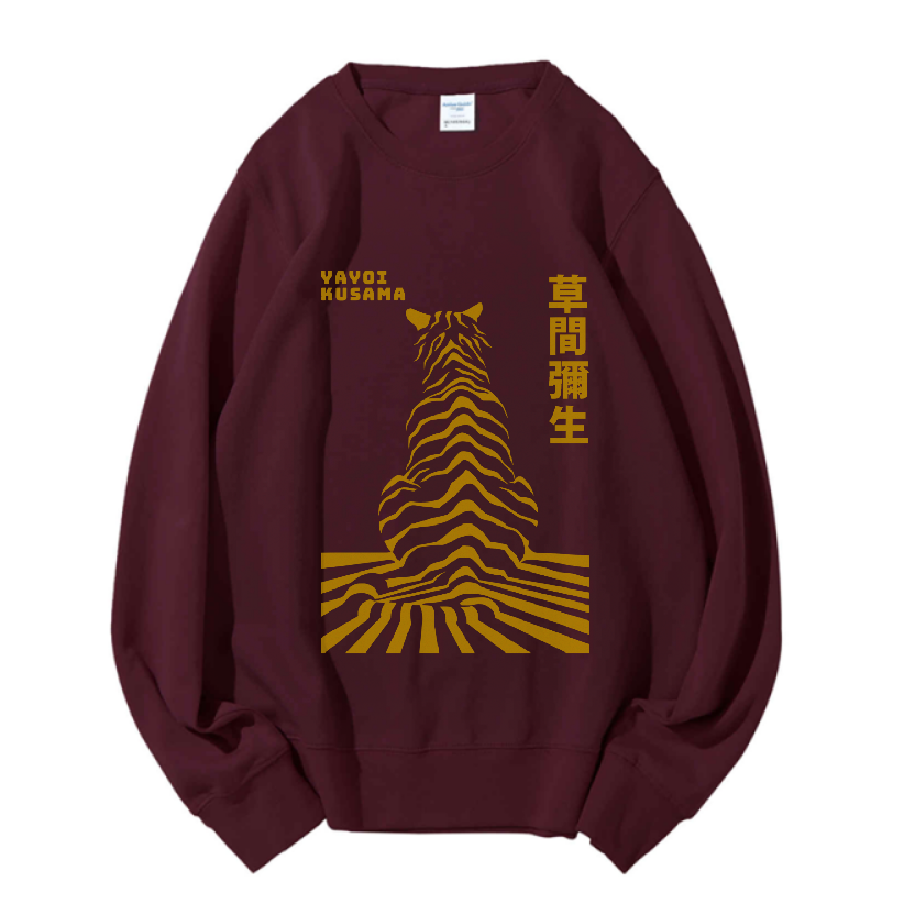 Unisex Japanese Yayoi Kusama Panther Printed Sweatshirt