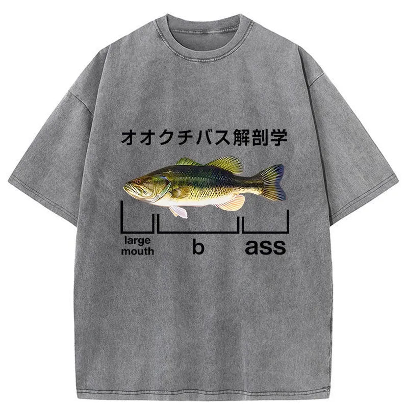 Largemouth Bass Anatomy Washed T-Shirt