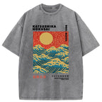Katsushika Hokusai Washed T-Shirt