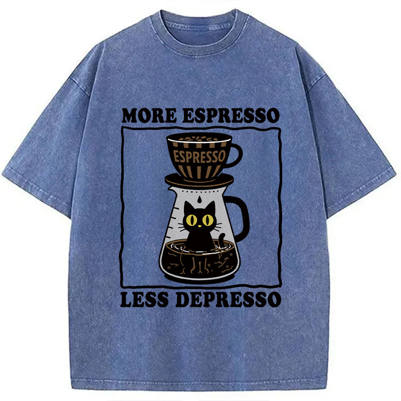 Cats And Coffee Washed T-Shirt