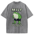Unisex MILF Frog Washed T-Shirt