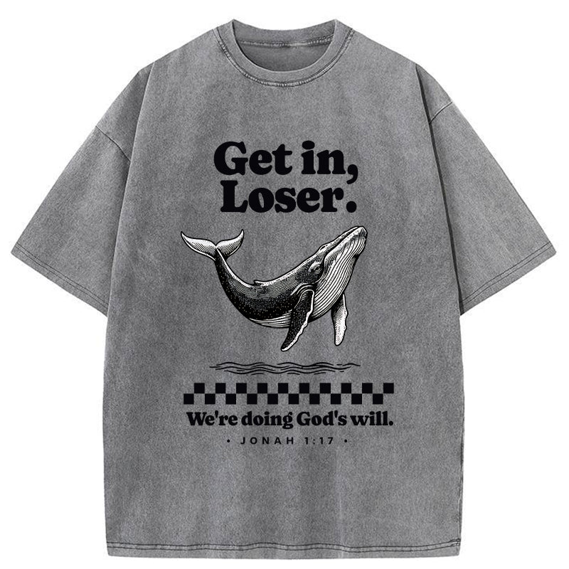 Unisex Follow God's Will Washed T-Shirt