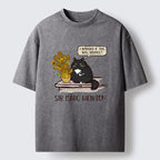 Unisex Cat Wants To Do A Physics Experiment Washed T-Shirt
