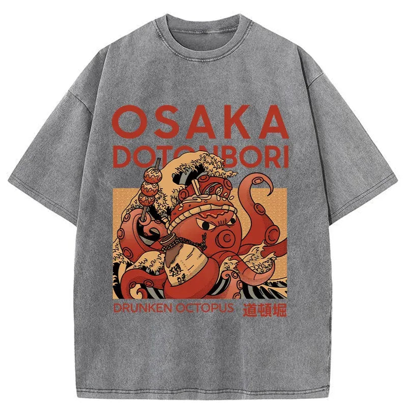 Osaka Octopus Monster Washed T-Shirt
