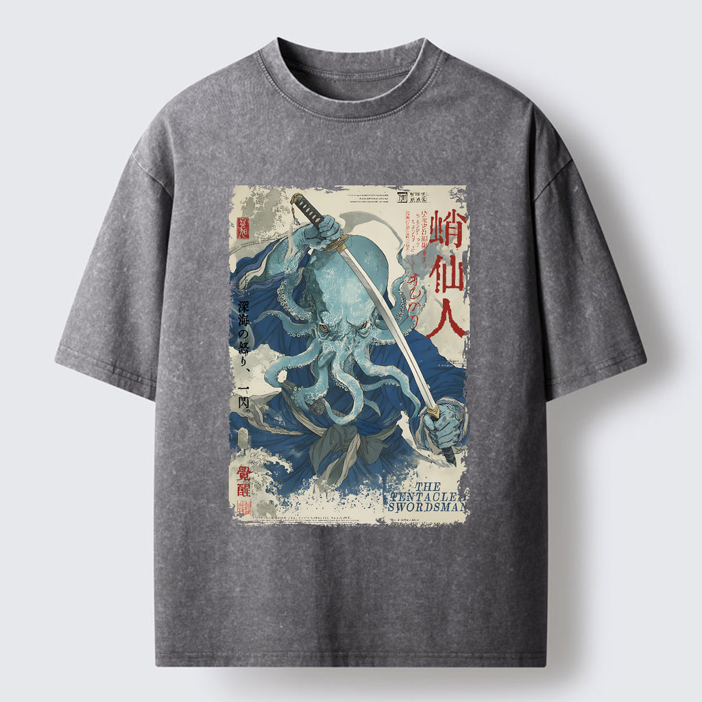 Cool Octopus Sage Washed T-Shirt