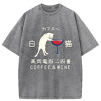 White Cat Japanese Washed T-Shirt