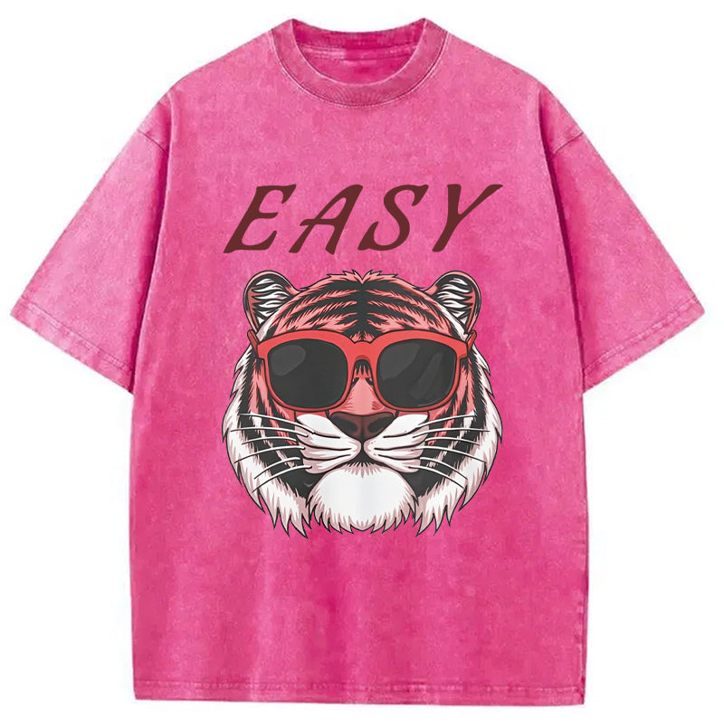 Easy Pink Tiger Washed T-Shirt