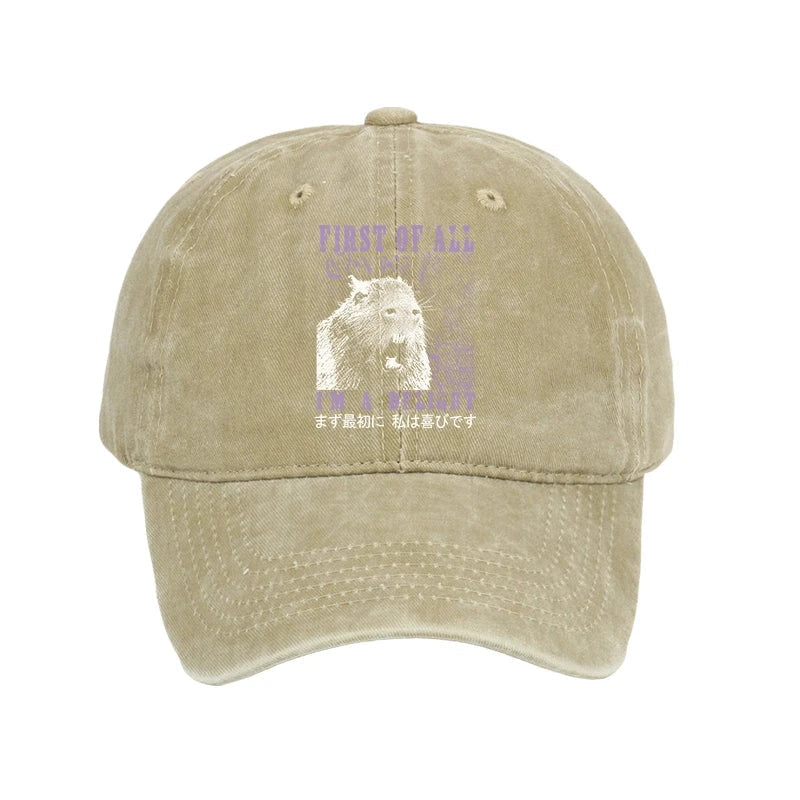 First Of All I'm A Delight Washed Cap