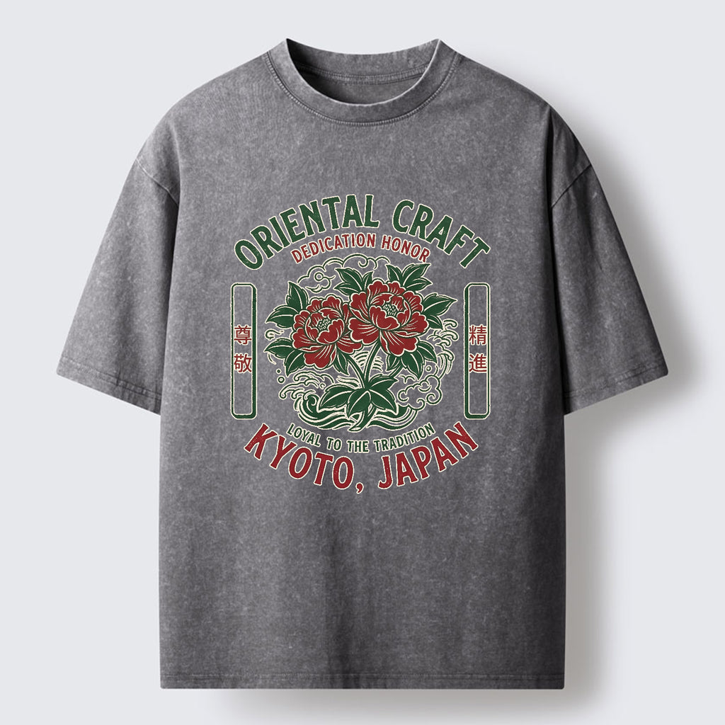 Elegant Oriental Craft Washed T-Shirt
