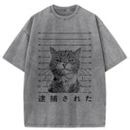 Cat That Was Arrested Washed T-Shirt