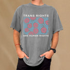Trans Rights Are Human Rights Unisex Washed T-shirt