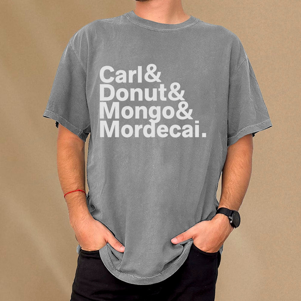Donut Mongo Mordecai Unisex Washed T-shirt