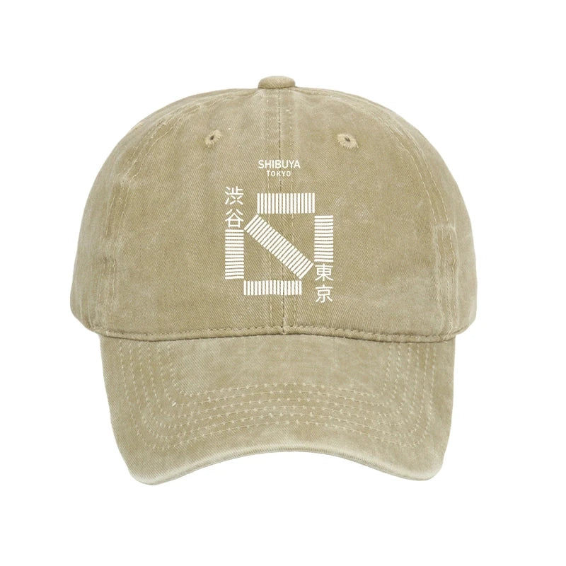 Japanese Shibuya Crossing Washed Cap