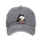 Funny Frog Eating Ramen Washed Cap