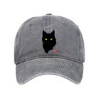 Cat Sharp Gaze Washed Cap