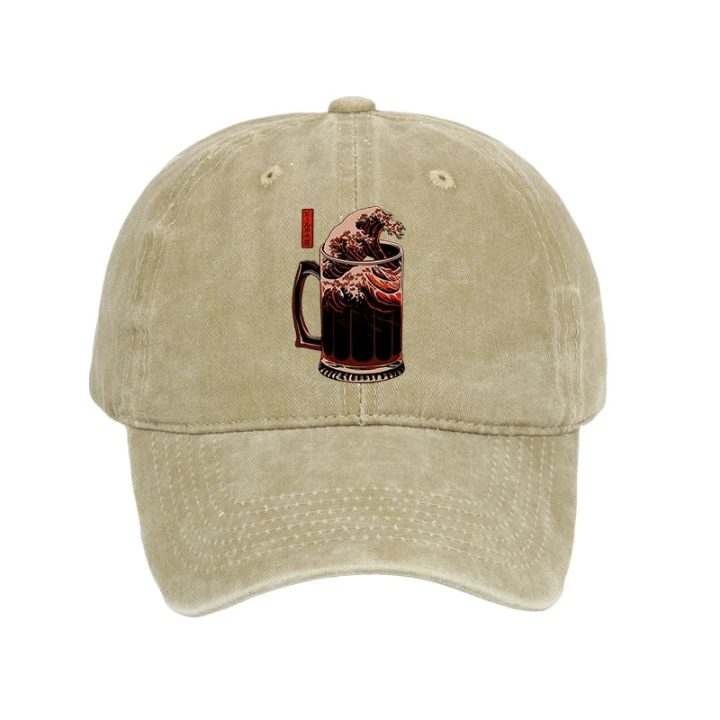 The Great Wave Of Beer Japanese Washed Cap