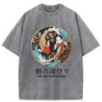 Two Koi Carps Washed T-Shirt