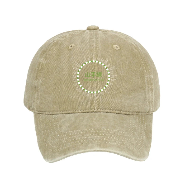 Yamanote Line Stations Circle Washed Cap
