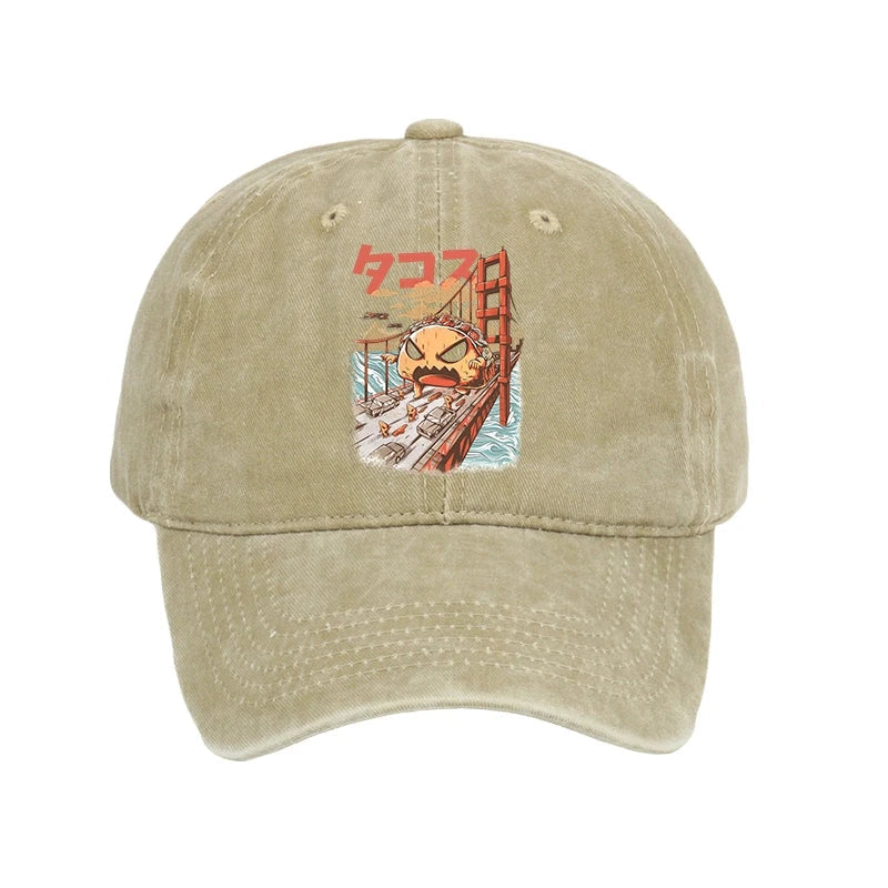 The Great Taco Kaiju Japanese Washed Cap