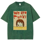 Yoshitomo Nara We Are Punks Vintage Wash Japanese Design T-Shirt