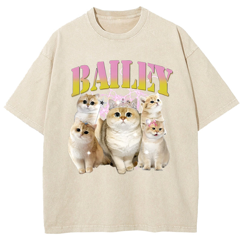Bailey Cat Washed T-Shirt