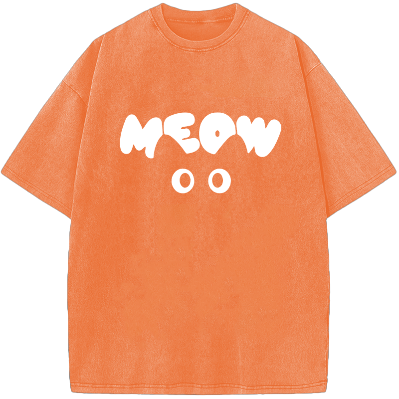 Unisex Just Meow Vintage Washed T-Shirt