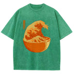 The Great Wave Off Orange Washed T-Shirt