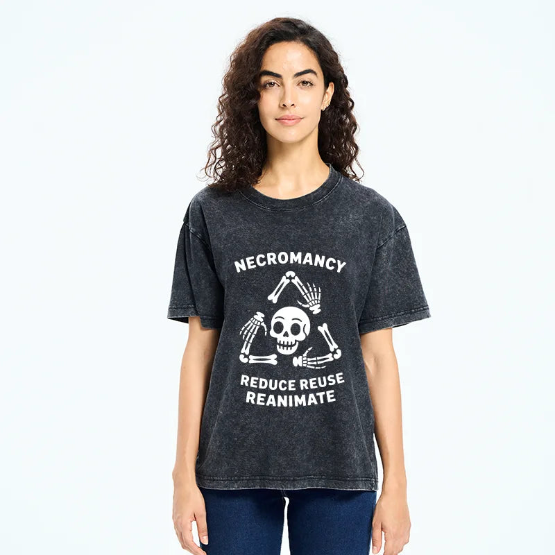 Unisex 3R Skull  Washed T-Shirt