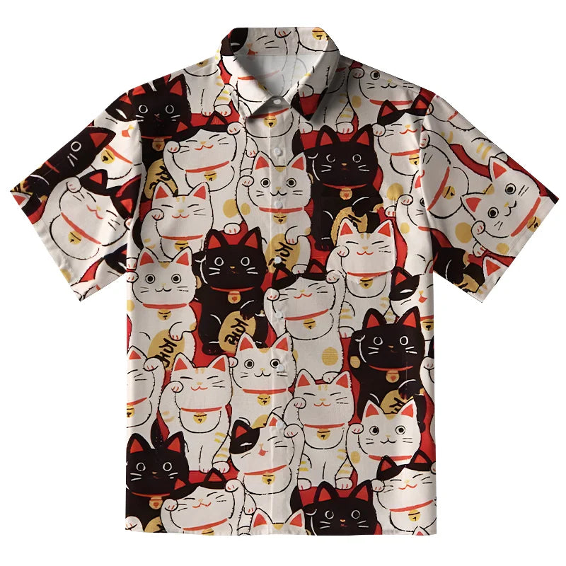 Lucky Cat Button-up Shirt