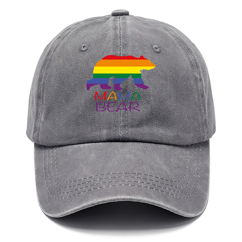 LGBT Pride Mama Bear Washed Cap