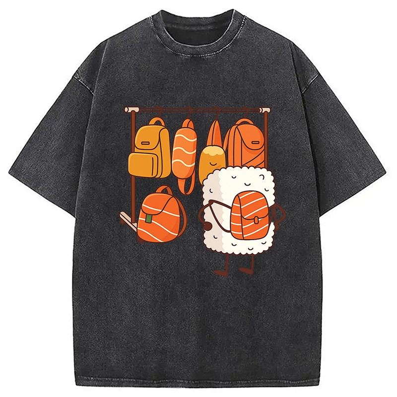 Sushi Is Selecting Backpacks Washed T-Shirt