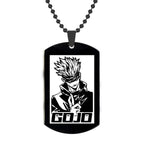 Animation Peripheral Accessories Spell Return Necklace Gojo Satoru Cartoon Character Image Stainless Steel Laser Engraving Pendant