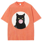 Bubble Cat Washed T-Shirt