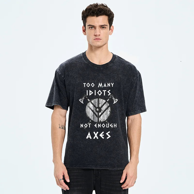 Unisex Viking Quotes Meme Washed T-Shirt