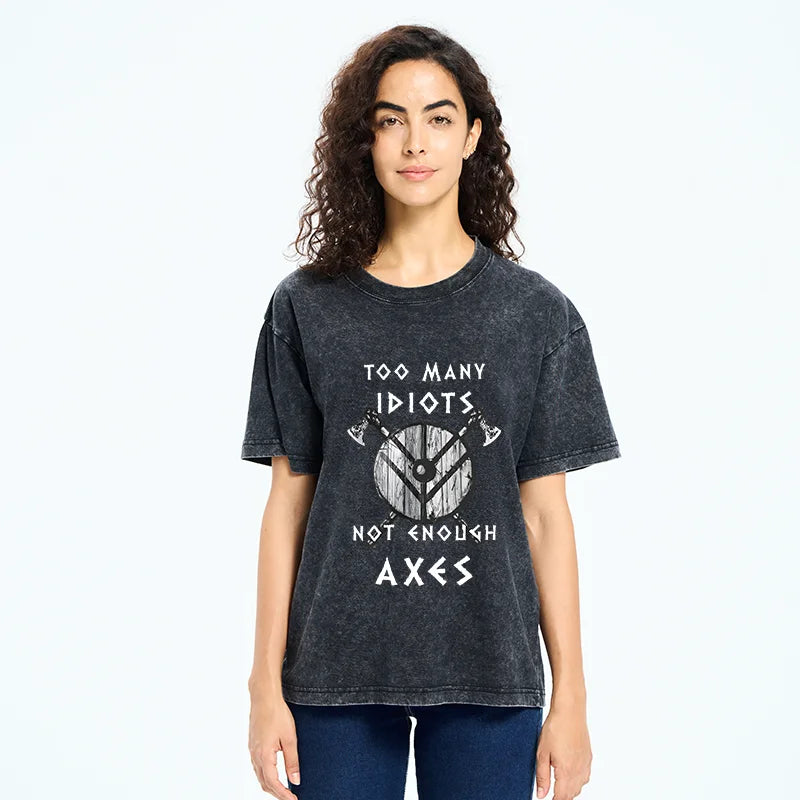 Unisex Viking Quotes Meme Washed T-Shirt
