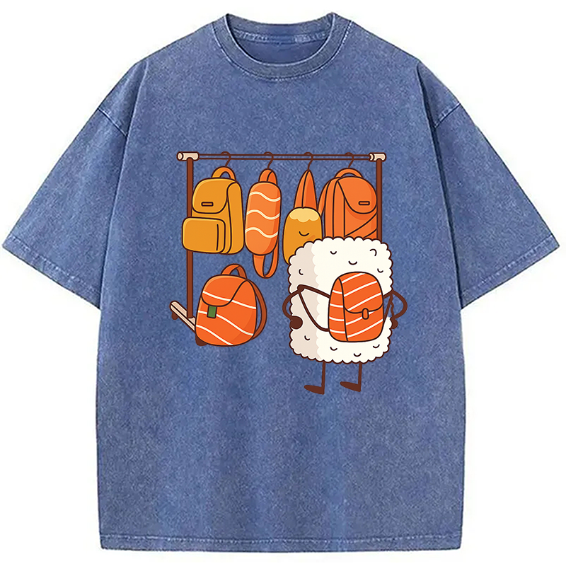 Sushi Is Selecting Backpacks Washed T-Shirt
