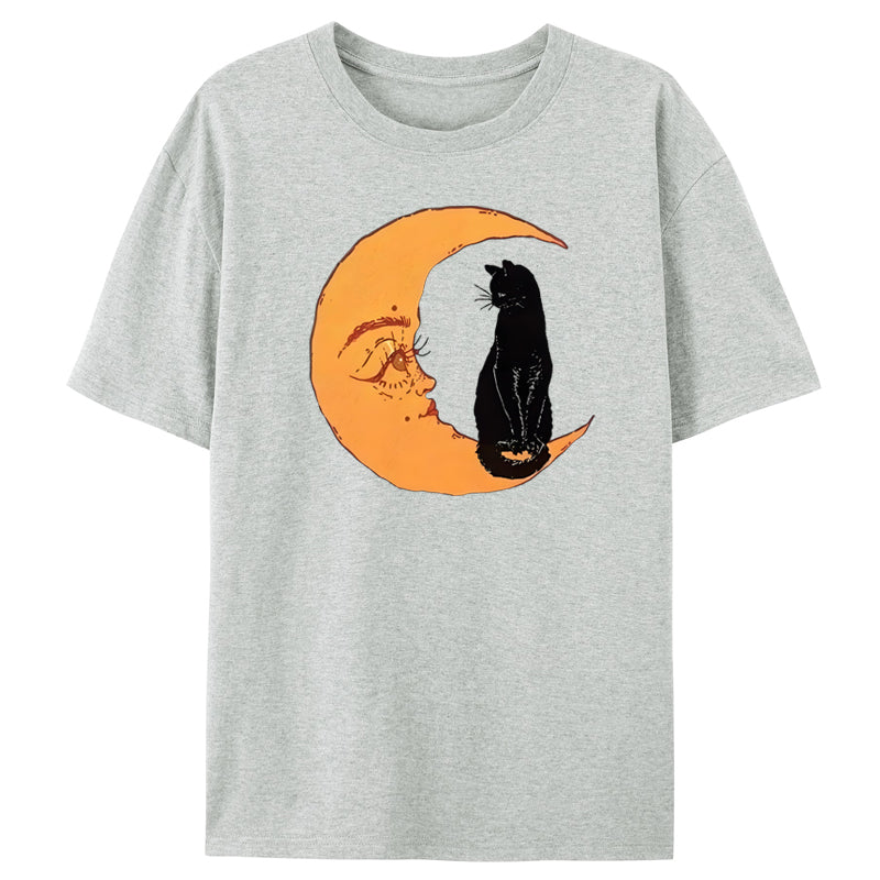 Cat On The Moon Classic T-Shirt