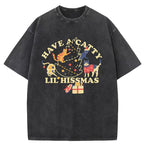 Have A Catty Lil Hissmas Washed T-Shirt