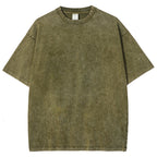 Fish And Fish Bone Washed Vintage Short Sleeves T-Shirt