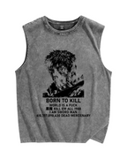 Born to Kill Vintage Distressed Washed Tank Top
