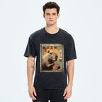 Unisex Capybara's Ultimate Feast Washed T-Shirt